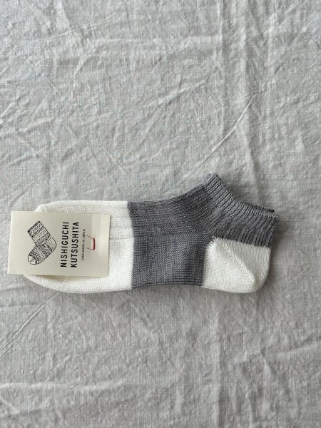 画像3: NISHIGUCHI KUTSUSHITA リネンコットンアンクレット  S(23~25cm) 【3足までクリックポスト可】 (3)