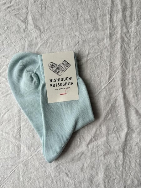 画像5: NISHIGUCHI KUTSUSHITA エジプトコットンプレーンソックス S(23~25cm) 【３足までクリックポスト可】 (5)
