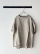 画像3: prit 60/1リネントライアングル刺繍 × 60/1リネン切替スタンドカラーAラインプルオーバー (3)