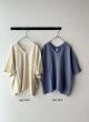 画像2: grin オーガニックエーゲ海 ポンチョ５分袖Tee (2)