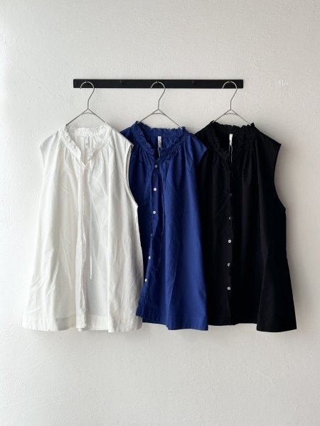 画像13: grin キャンブリックフリルノースリシャツ【クリックポスト（185円）発送可能】 (13)