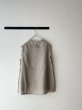 画像6: prit 60/1リネントライアングル刺繍 × 60/1リネン切替ノースリーブスタンドカラーフレアプルオーバー (6)