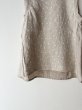 画像5: prit 60/1リネントライアングル刺繍 × 60/1リネン切替ノースリーブスタンドカラーフレアプルオーバー (5)