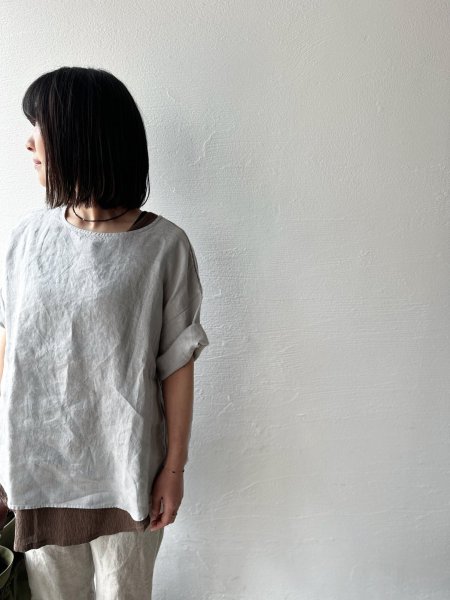 画像10: prit 40/1 クレープロッキーバル ラウンドヘムノースリーブ (10)