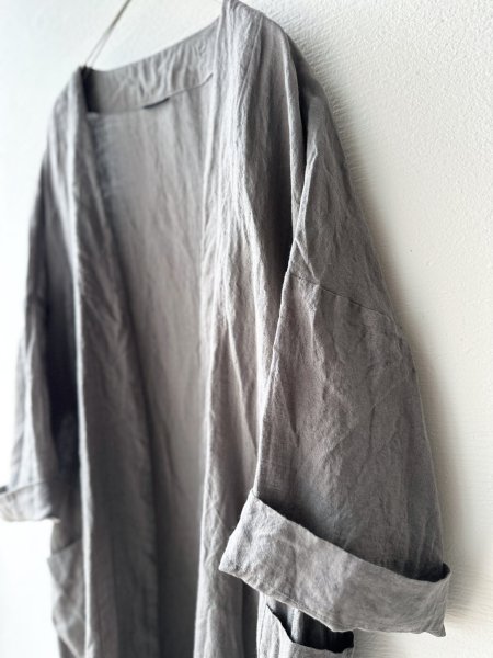 画像11: Luminaes 手染めリネン ローブカーディガン (11)