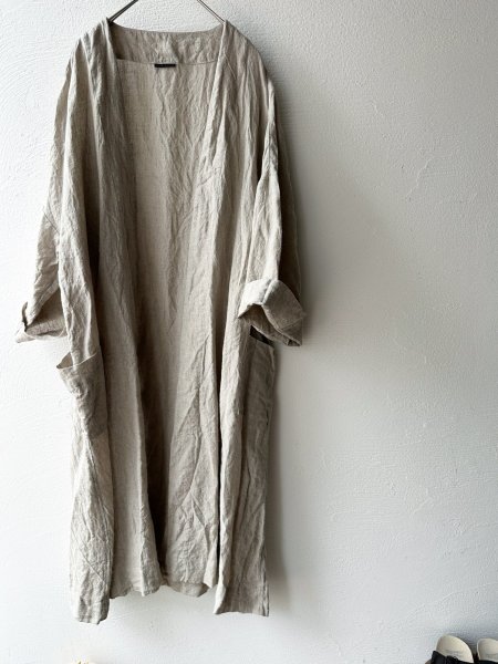画像14: Luminaes 手染めリネン ローブカーディガン (14)