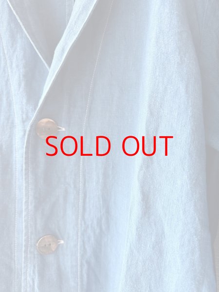 画像8: Luminaes 藍染リネンロングジャケット (8)