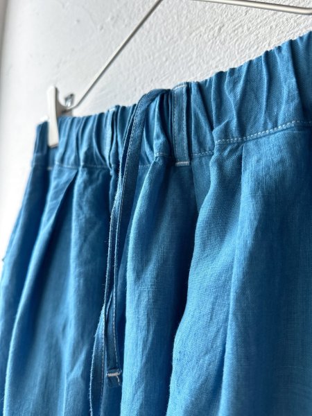 画像3:  Luminaes 藍染め リネンタックスカート (3)