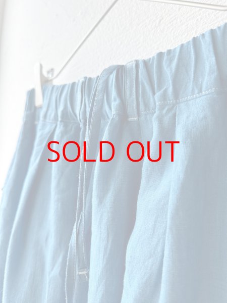 画像3:  Luminaes 藍染め リネンタックスカート (3)