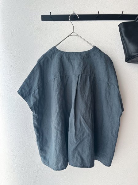 画像14: Luminaes 60コルトレイクリネン ポンチョプルオーバー (14)