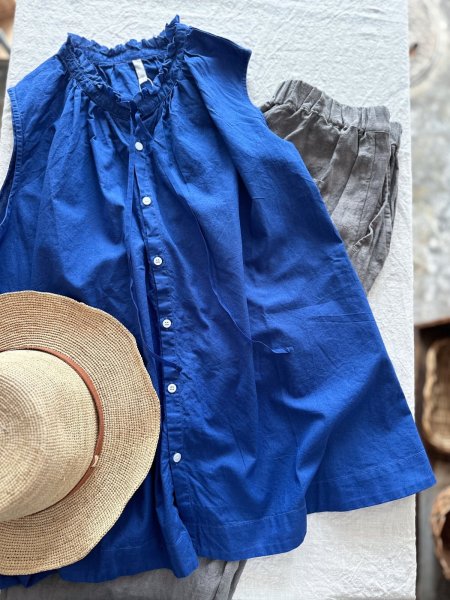 画像4: grin キャンブリックフリルノースリシャツ【クリックポスト（185円）発送可能】 (4)