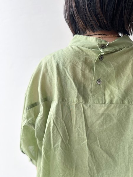 画像5: prit 80/1ローン ５分袖スタンドカラープルオーバー【クリックポスト（185円）発送可能】 (5)