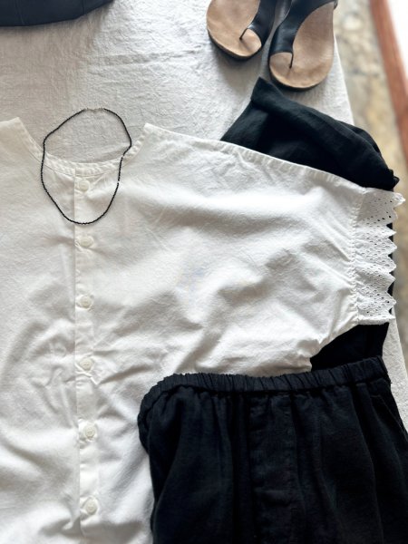 画像2: grin 染めブロード 2wayレースプルオーバー  [クリックポストで発送可] (2)