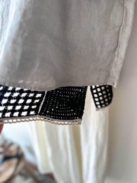 画像2: nouvelles du paradis クロシェレース×ローン タンクトップ　【クリックポスト（185円）発送可能】 (2)