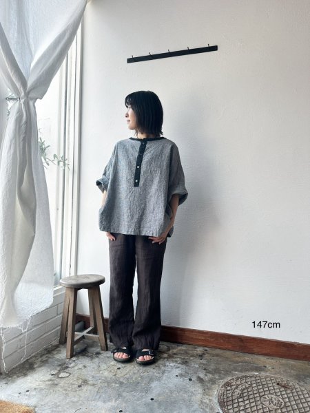 画像6: Luminaes 綿麻千鳥 バイカラー２wayプルオーバー (6)