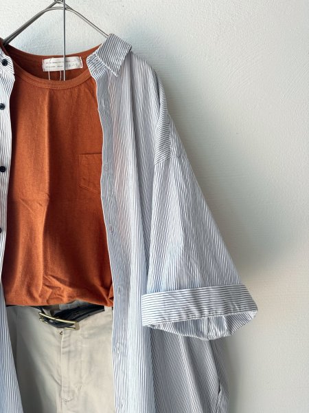 画像2: nouvelles du paradis ストライプクロス シャツワンピース【クリックポスト（185円）発送可能】 (2)