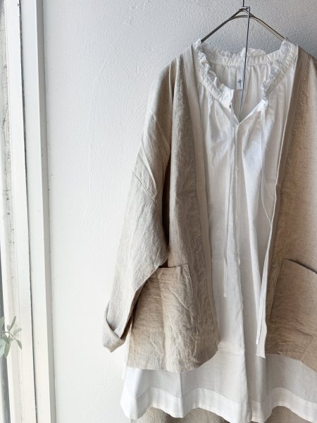 画像3: prit ギマメッシュ 切替トッパーショートカーディガン【クリックポスト（185円）発送可能】 (3)