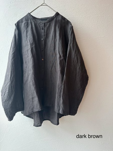 画像7: Luminaes 1/60手染めリネン ちょうどいいシャツ (7)