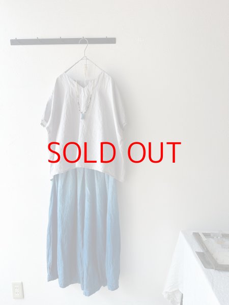 画像1:  Luminaes 藍染め キャステリンリネン タックボリュームPT (1)