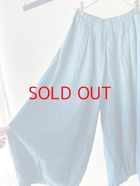 画像4:  Luminaes 藍染め キャステリンリネン タックボリュームPT (4)