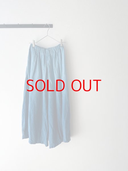 画像2:  Luminaes 藍染め キャステリンリネン タックボリュームPT (2)