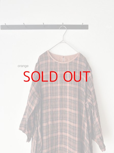 画像2: Vlas Blomme Linen Gauze Check ドレス (2)