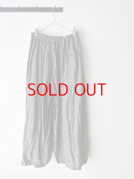 画像6: Vlas Blomme 40/1 Linen Stripe カーブパンツ (6)