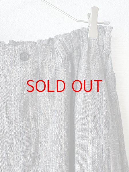 画像2: Vlas Blomme 40/1 Linen Stripe カーブパンツ (2)