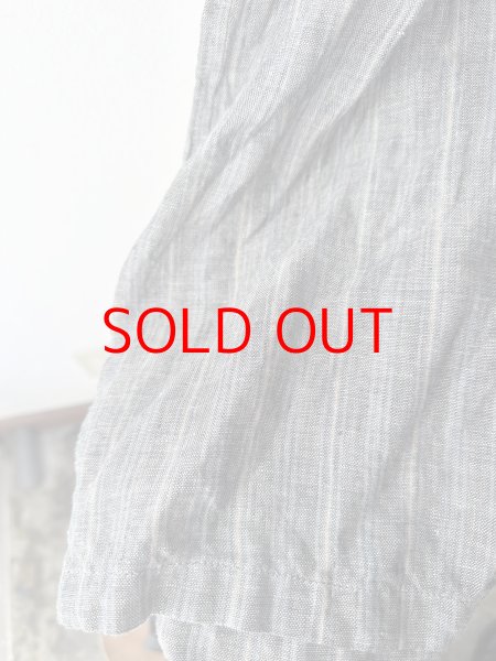 画像5: Vlas Blomme 40/1 Linen Stripe カーブパンツ (5)