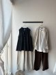 画像1: *sale30%off* grin キャンブリックフリルノースリシャツ (1)
