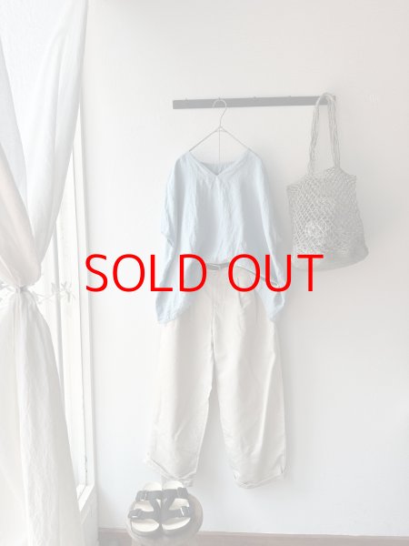 画像2: NATURALLAUNDRY コットンリネンカルゼ ビッグチノPT (2)