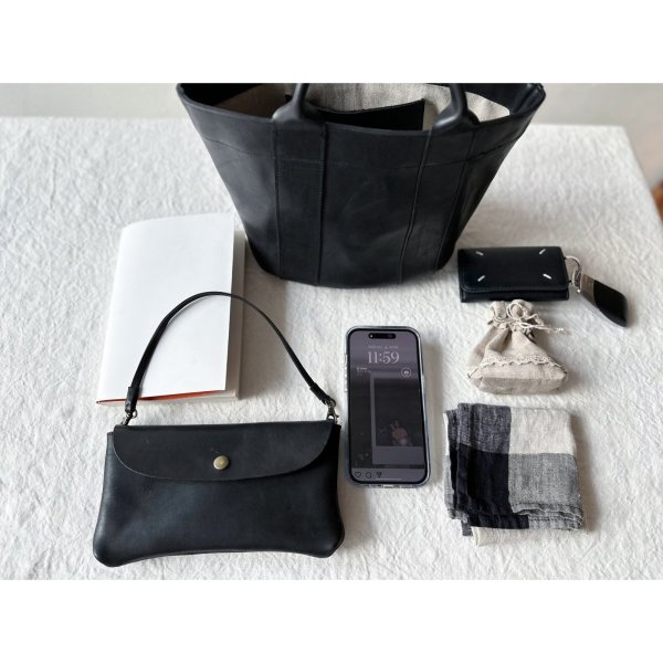 画像5: Luminaes×non-fragile 本革＆リネン トート 【受注製作】 (5)