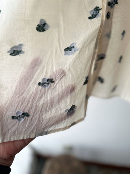 画像14: nouvelles du paradis カットジャガード スタンドカラーブラウス (14)