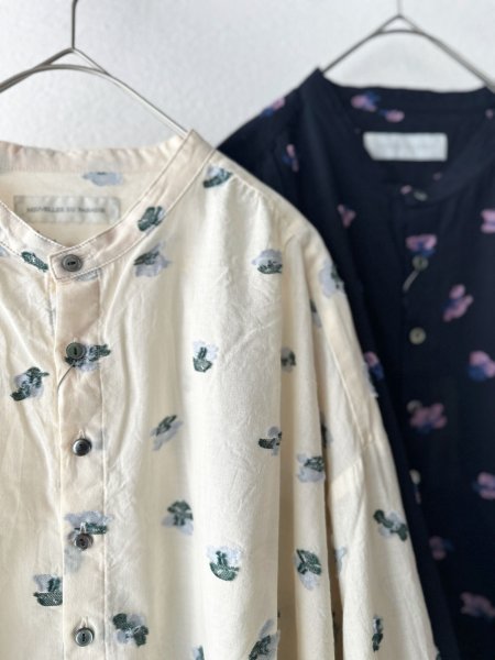 画像10: nouvelles du paradis カットジャガード スタンドカラーブラウス (10)