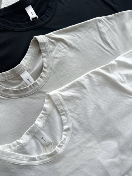 画像2: prit 70/2コンパクト天竺 クルーネックTシャツ (2)