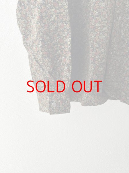 画像6: *sale30%off* prit 40/1キャラメルコール小花プリント スタンドカラーシャツ (6)