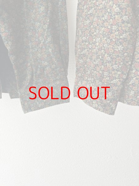 画像8: *sale30%off* prit 40/1キャラメルコール小花プリント スタンドカラーシャツ (8)