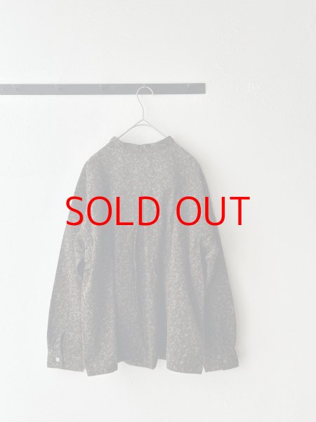 画像7: *sale30%off* prit 40/1キャラメルコール小花プリント スタンドカラーシャツ (7)