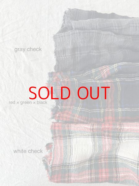 画像4: Véritécoeur Checked Gauze Stole (4)
