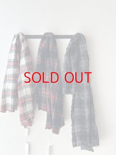 画像5: Véritécoeur Checked Gauze Stole (5)