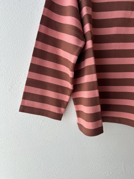 画像8: nouvelles du paradis ヴァン天竺ボーダー 8分袖プルオーバー (8)