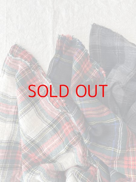 画像3: Véritécoeur Checked Gauze Stole (3)