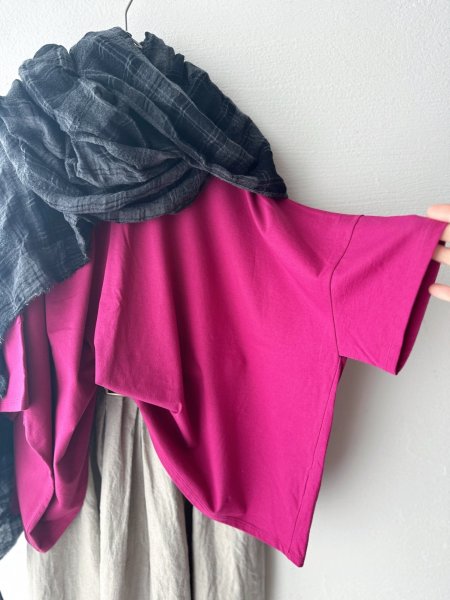 画像2: nouvelles du paradis トロワ天竺 ワイドTシャツ (2)