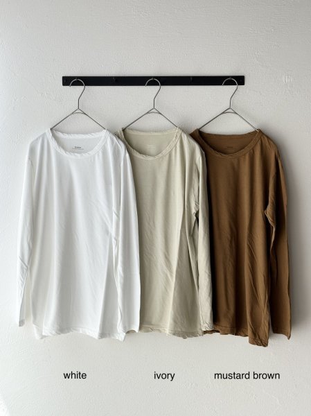 画像2: Veritecoeu 強撚天竺クルーネックロングスリーブ 【クリックポスト(185円)発送可能】 (2)