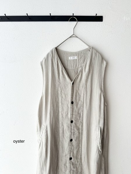 画像2: prit フレンチリネン ドビークロス ロングジレ (2)