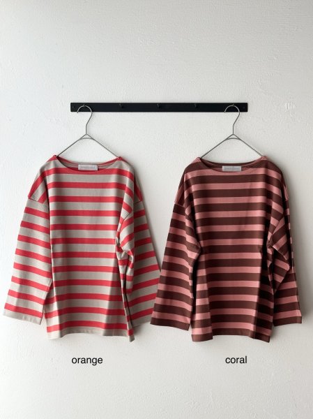 画像5: nouvelles du paradis ヴァン天竺ボーダー 8分袖プルオーバー (5)