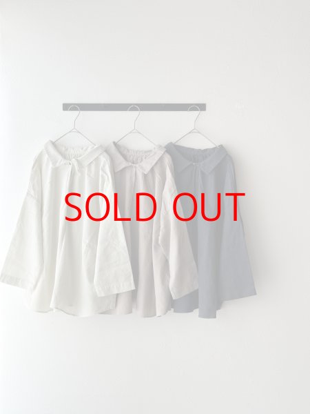 画像1: prit 60/1アンカットコール近江晒加工 2wayギャザースモック (1)