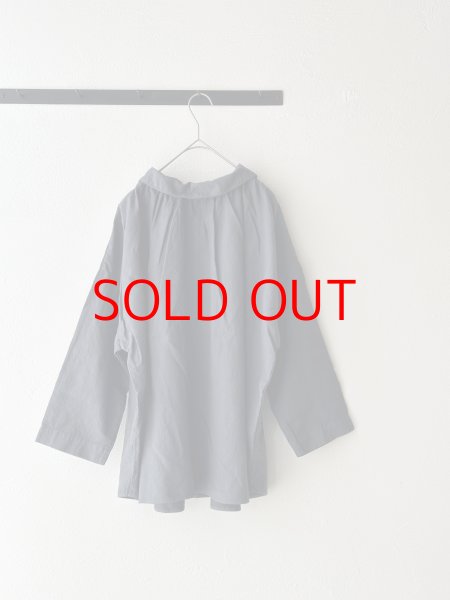 画像12: prit 60/1アンカットコール近江晒加工 2wayギャザースモック (12)