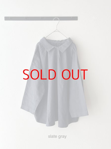 画像6: prit 60/1アンカットコール近江晒加工 2wayギャザースモック (6)