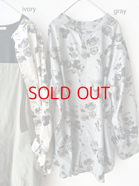 画像5: prit タイプライターフラワープリント ２wayシャツ (5)